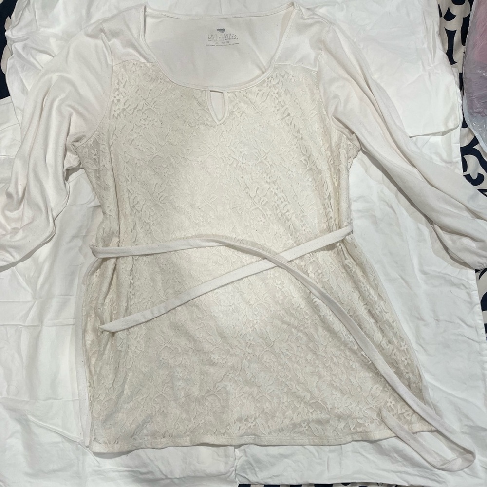 Two Hearts Maternity Lace Blouse